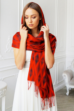 LIGVIANNI Палантин Kerchief Red