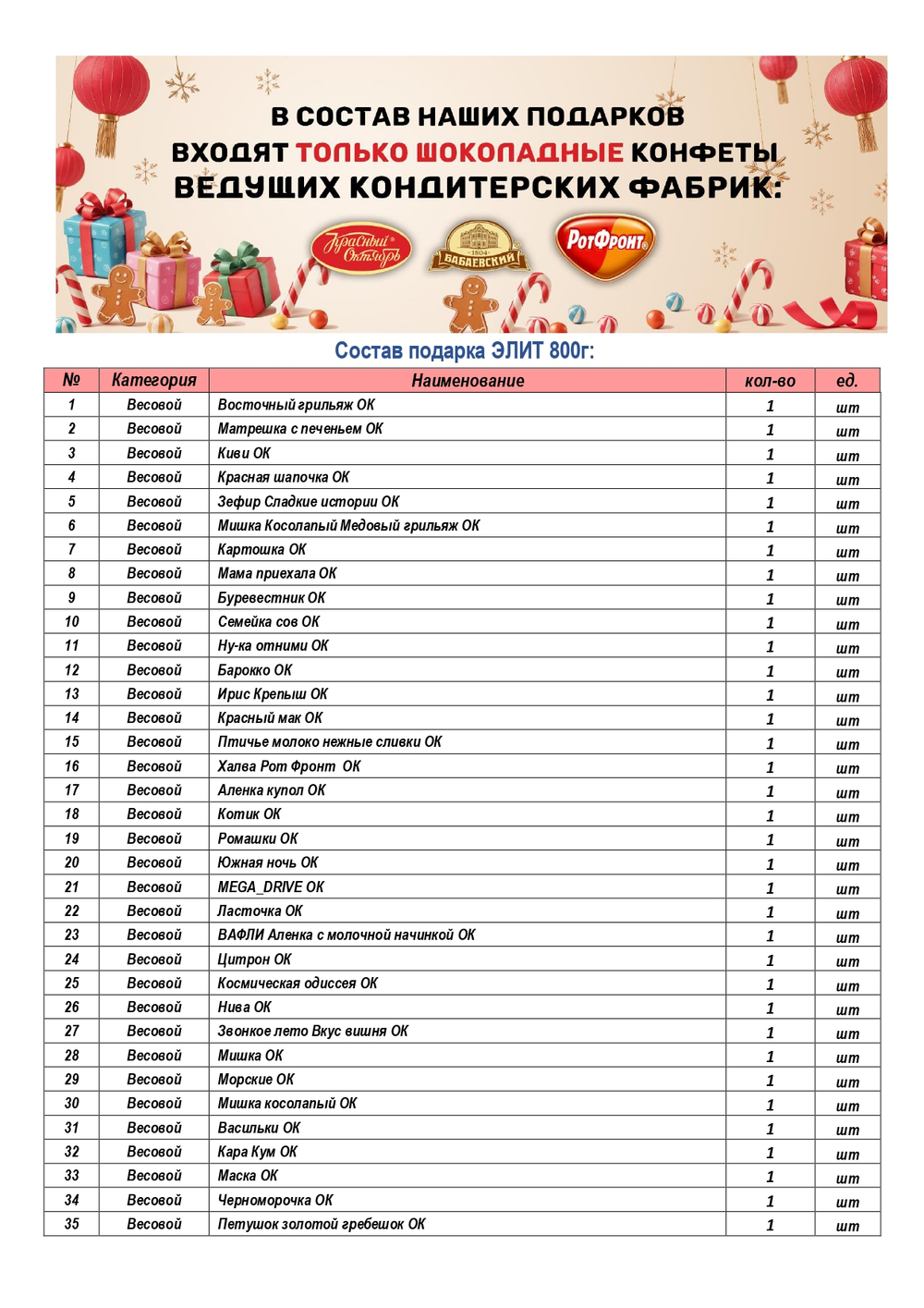 БАНТИК 800г МЕШОЧЕК