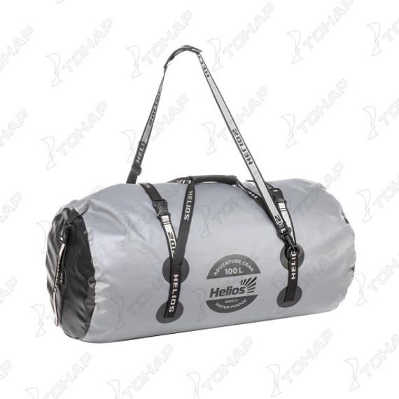 Гермобаул 100 л (ПВХ, серый/черный) (HS-GB-100-GB) Helios