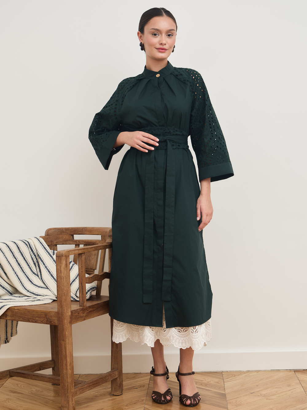 Платье кимоно ажурное