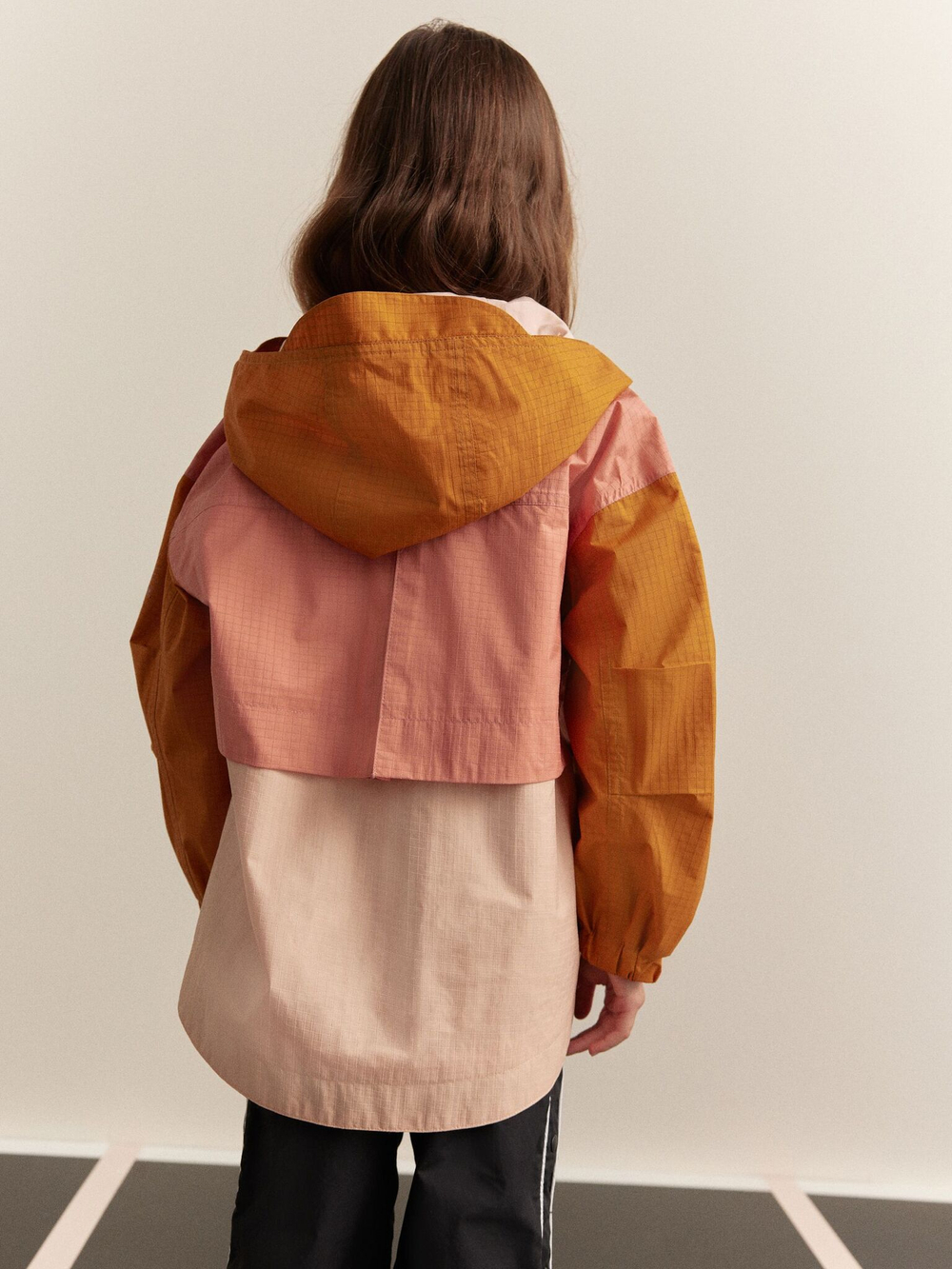 Куртка водонепроницаемая с капюшоном для девочки Next E25-194, Персиковый, Розовый