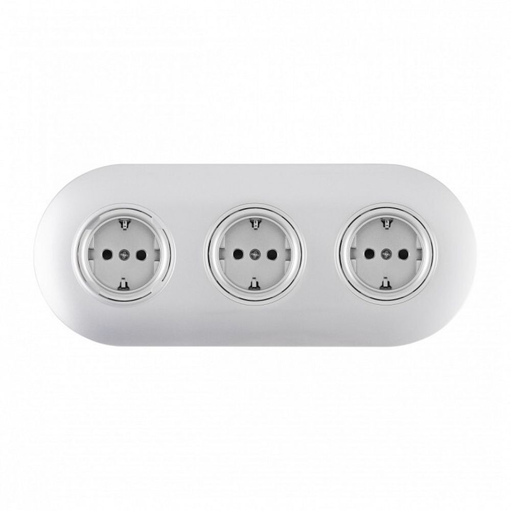 Розетка с заземлением и со шторкой Arte Milano SET08-3 SET08-3-40-1x3 silver