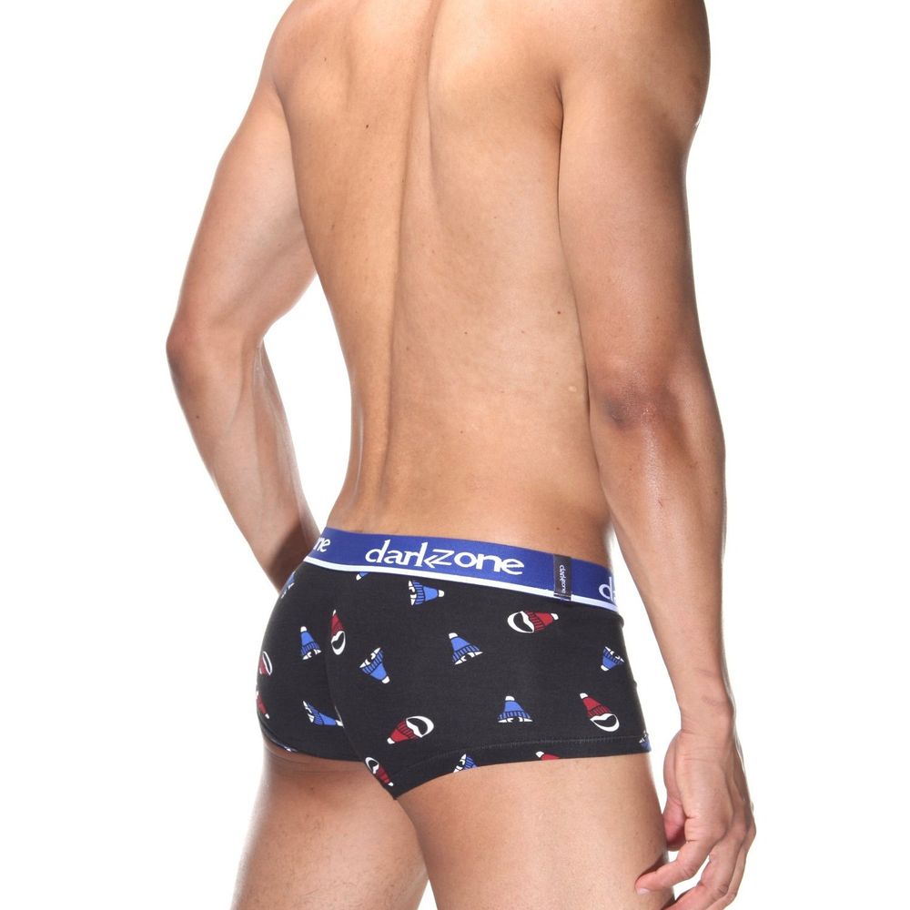 Мужские трусы хипсы черные с принтом DARKZONE DZN3310
