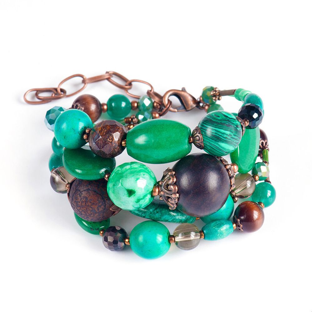 40062210 Браслет Роман с камнем- Тропикана