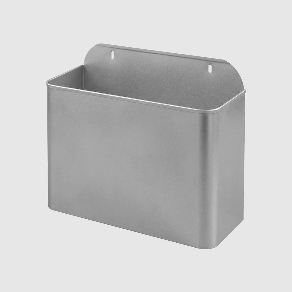 Контейнер для мусора настенный без крышки 11 л. нерж. сталь NOFER 14098.2.S матовый