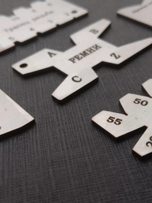 Шаблон заточки резцов и сверл 5 штук набор брелков