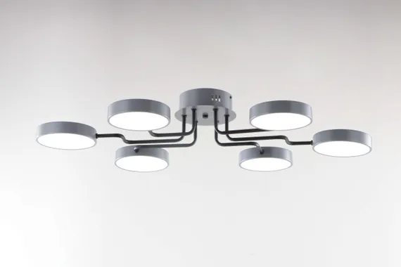 Люстра потолочная светодиодная 18054STD/6 GY+BK SALEB гарантия 1 год