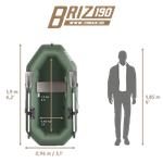 Лодка ПВХ Тонар Бриз 190 (Гребки + жесткое сиденья) -