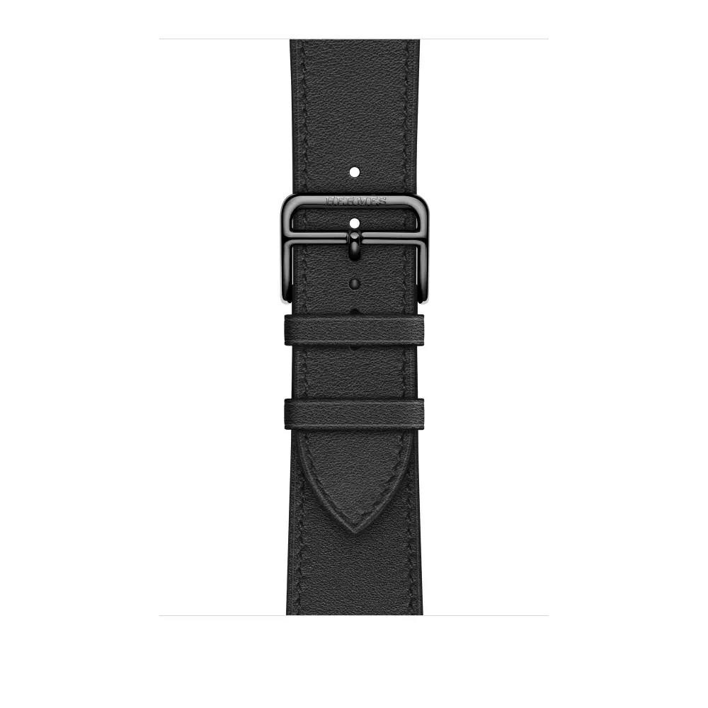 Apple Watch Series 8 Hermes 45mm, черный корпус, классический кожаный черный ремешок