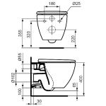Унитаз подвесной Ideal Standard Tesi ST007901 безободковый, с крышкой микролифт, белый