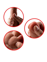 Телесный мужской торс с вибрацией и возвратно-поступательными движениями Bartlett (Цвет: телесный)