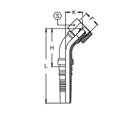 Фитинг DN 25 BSP (Г) 1.1/4 (45) Interlock