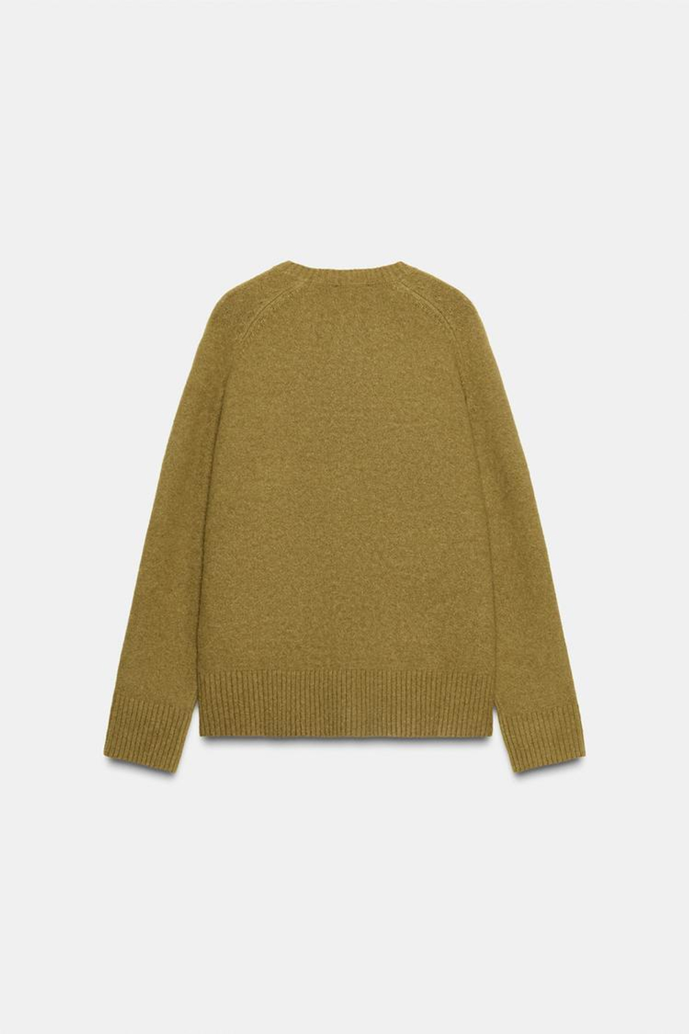 ZARA ВЯЗАНЫЙ ДЖЕМПЕР С ПУГОВИЦАМИ, МЯГКИЙ ЗЕЛЕНЫЙ