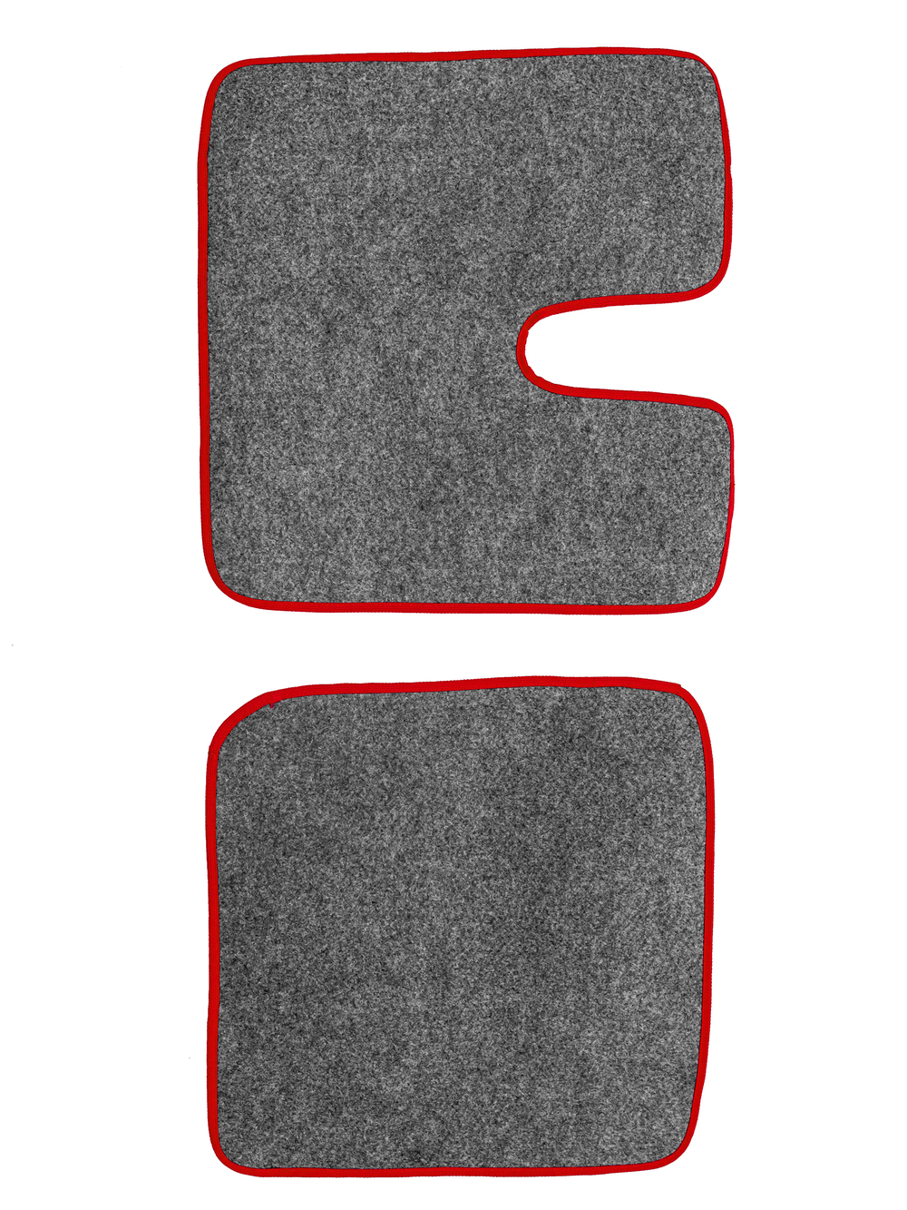 Ковры MAN TGX с 1-м ящиком (механика) (экокожа, черный, красный кант, красная вышивка)