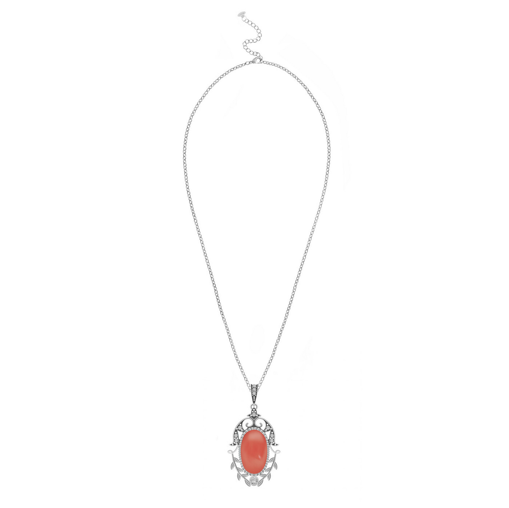 "Корнэ" подвеска в серебряном покрытии из коллекции "Богема" от Jenavi с замком карабин