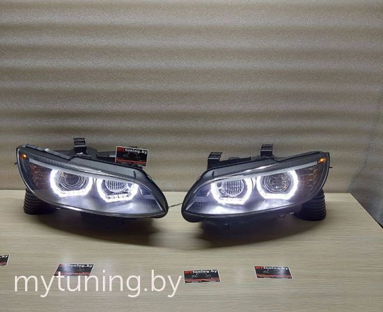 Передние фары ANGEL EYES LED BLACK HID для BMW 3 E92 E93