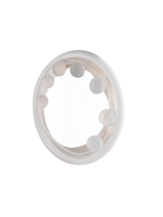 Эрекционное кольцо с мягкой стимулирующей насадкой (Цвет: белый)