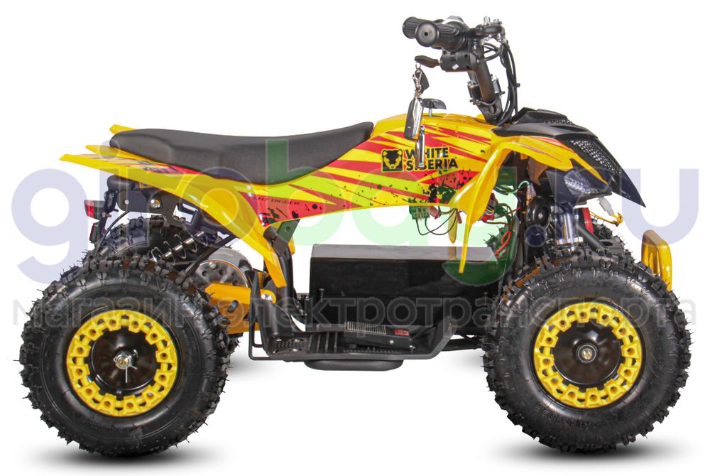 Детский электроквадроцикл WHITE SIBERIA SNEG LETO R 1000W - Желтый фото 2 фото №7