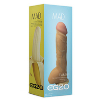 Большой реалистичный фаллоимитатор 23,5см с мошонкой Egzo Mad Banana