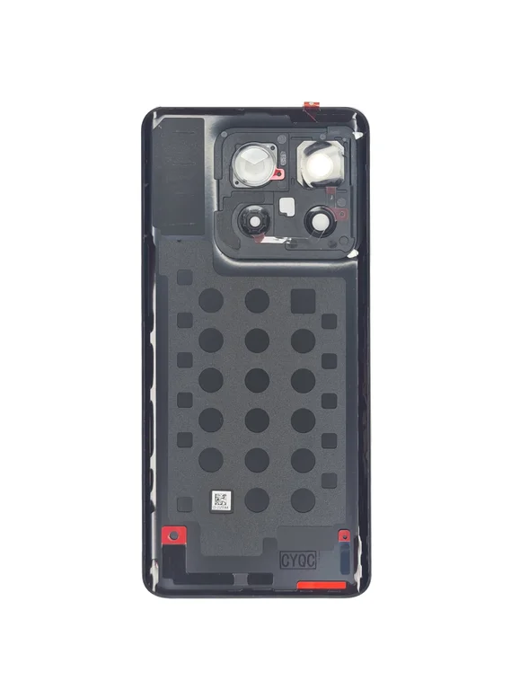 Задняя крышка для OnePlus 10R черная (Sierra Black) со стеклом камеры