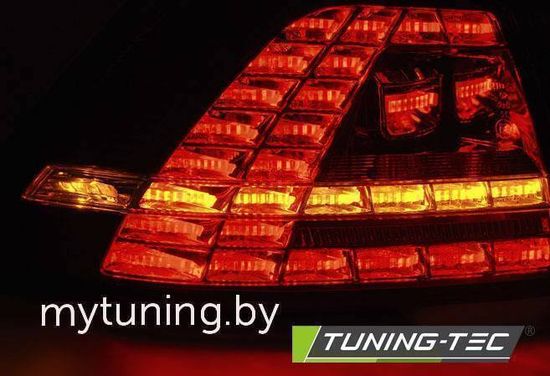 Фонари задние LED SPORT RED SMOKE SEQ для VW GOLF 7 13-17