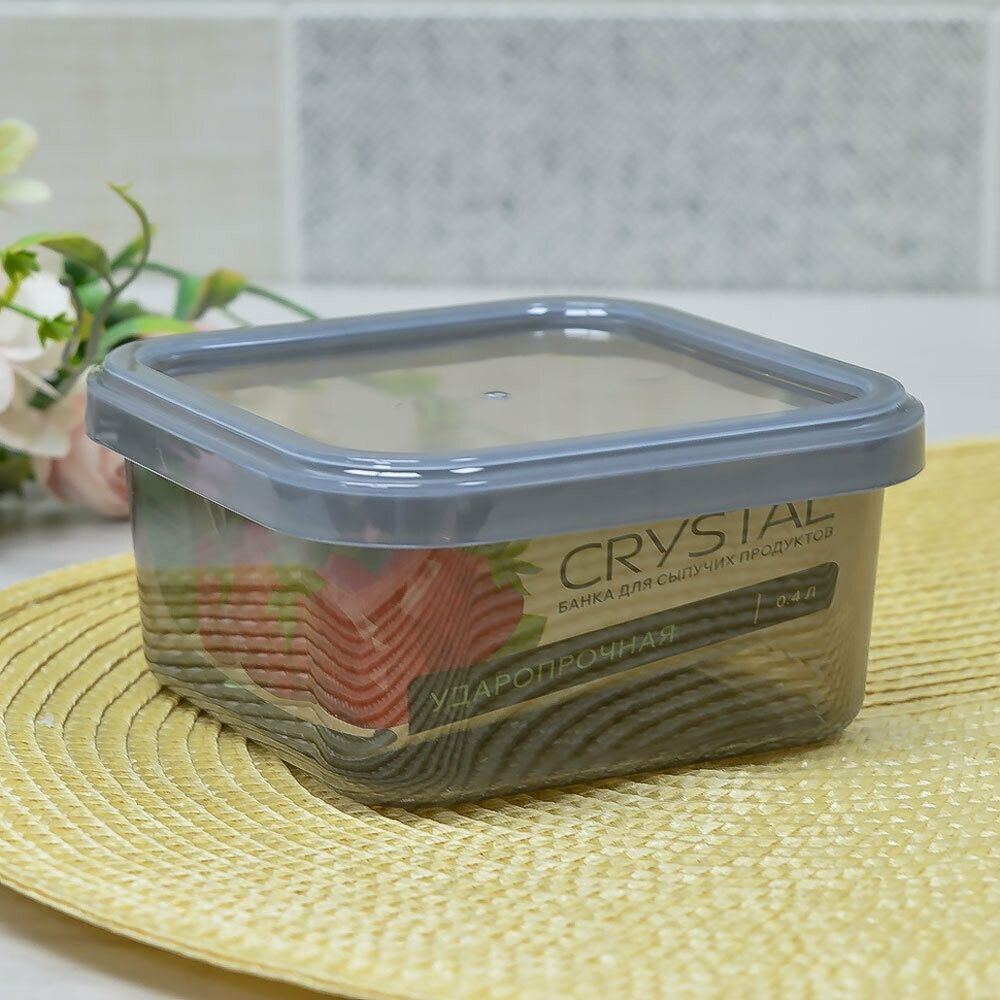 Банка для сыпучих продуктов 0,4л &quot;Crystal&quot;