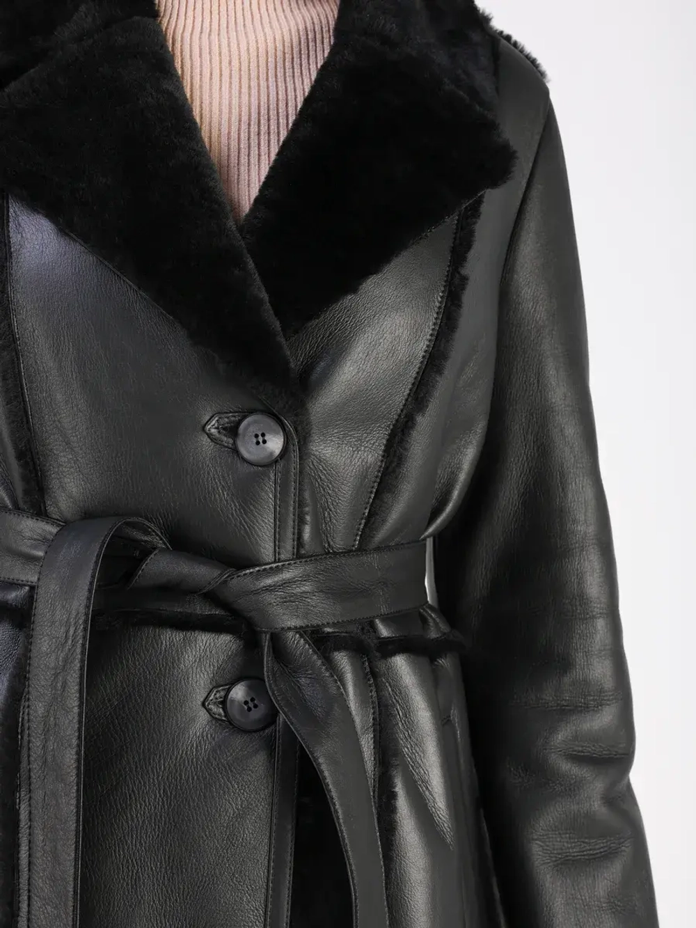 Дубленка зимняя натуральная длинная