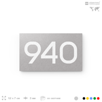 Номер на дверь 940, табличка на дверь для офиса, квартиры, кабинета, аудитории, склада, серая 120х70 мм, Айдентика Технолоджи