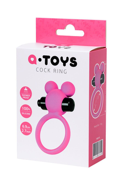 Виброкольцо на пенис A-Toys by TOYFA Pikle, силикон, розовое, 6,9 см, Ø 3,1 см