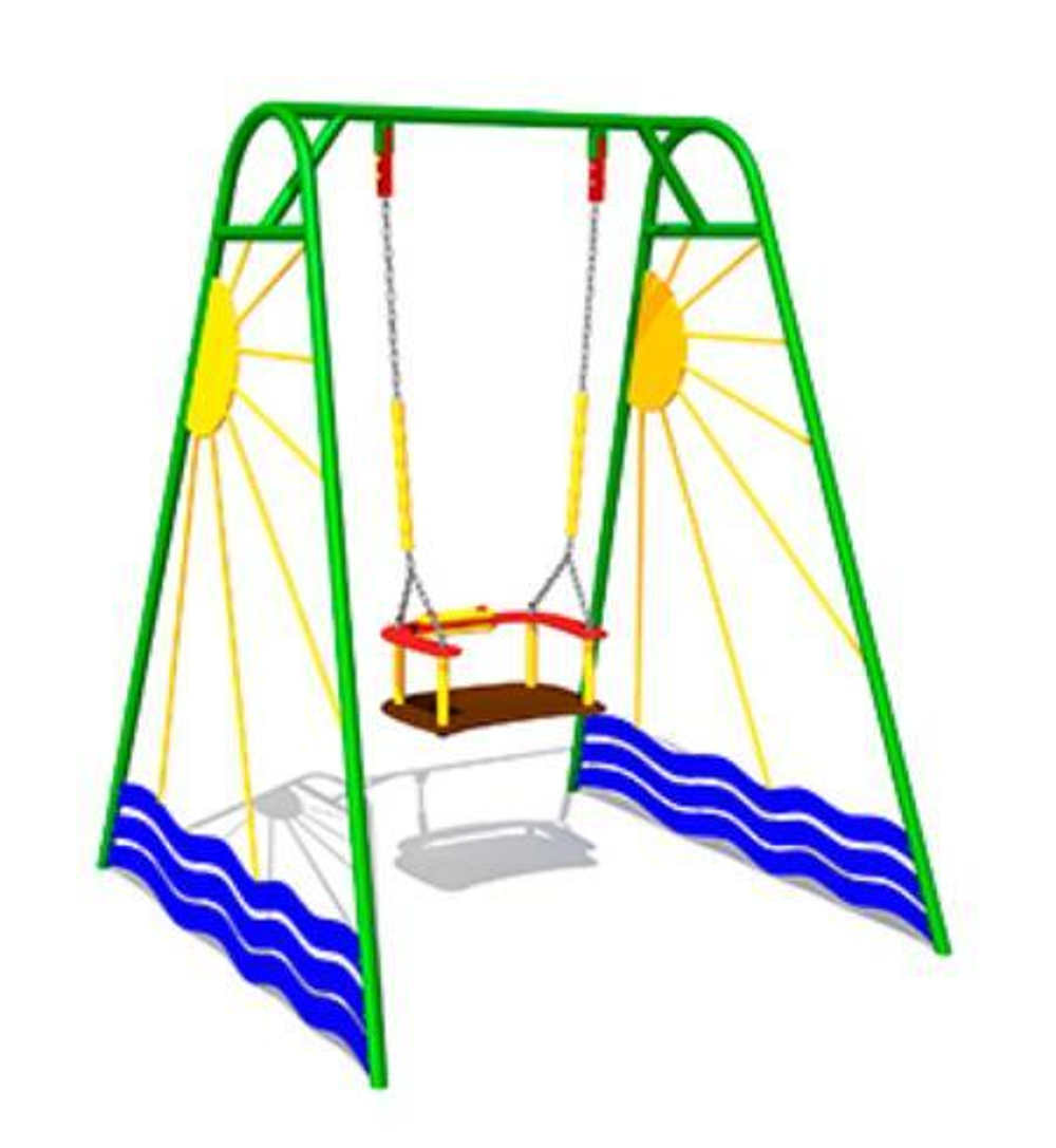 Детские качели Прибой К006 с креслом К045 для игровых площадок