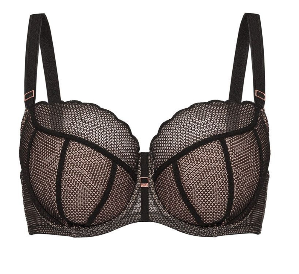 Черный бюстгальтер Chita с чашкой +size на поролоне (Размер: 95F) (Цвет: черный)