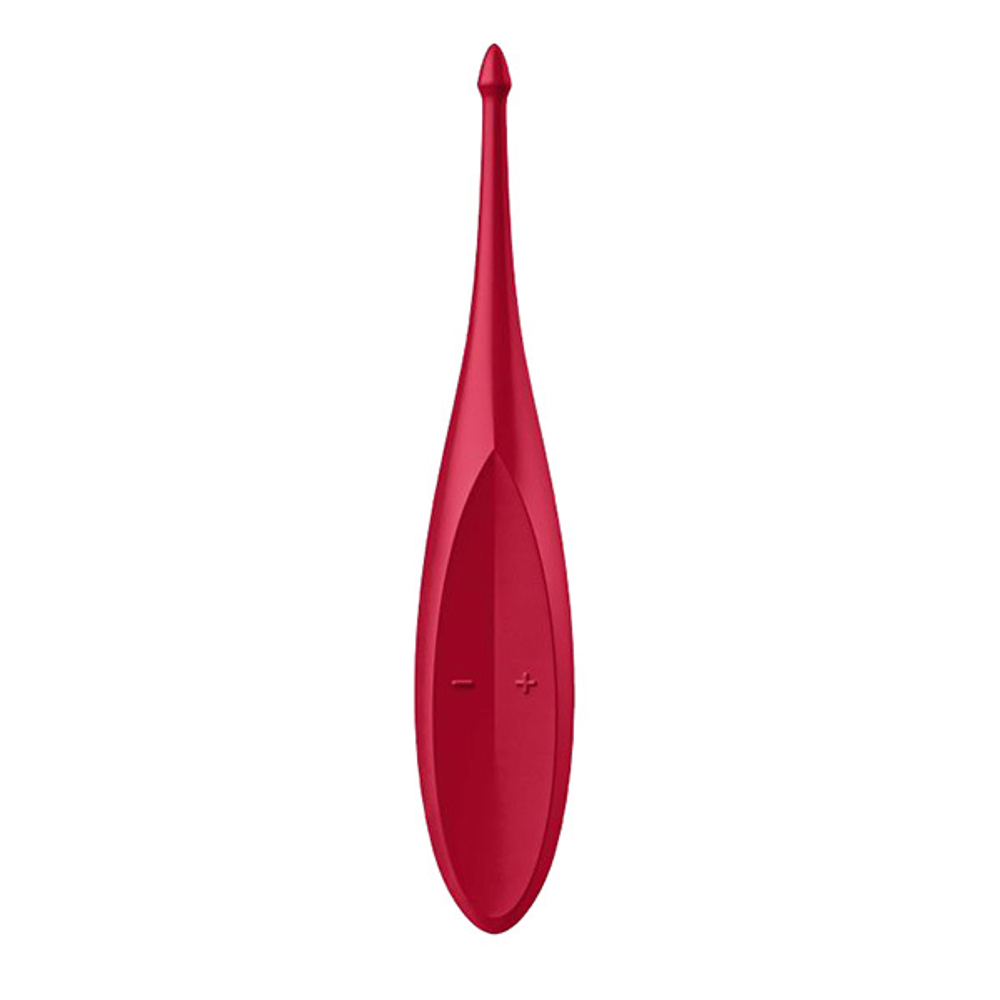Красный вибромассажёр 17,5см для точечной стимуляции Satisfyer Twirling Fun