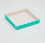 Коробочка для печенья 15х15х3 см мята