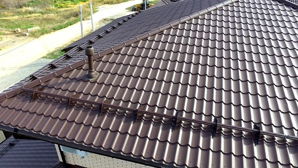 Металлочерепица Ламонтерра X NormanMP (ПЭ-8017-0.5) 1 м2