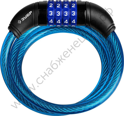 ЗУБР 950 мм, d 10 мм, кодовый с изменяемым кодом, тросовый замок, Профессионал (37262-95)