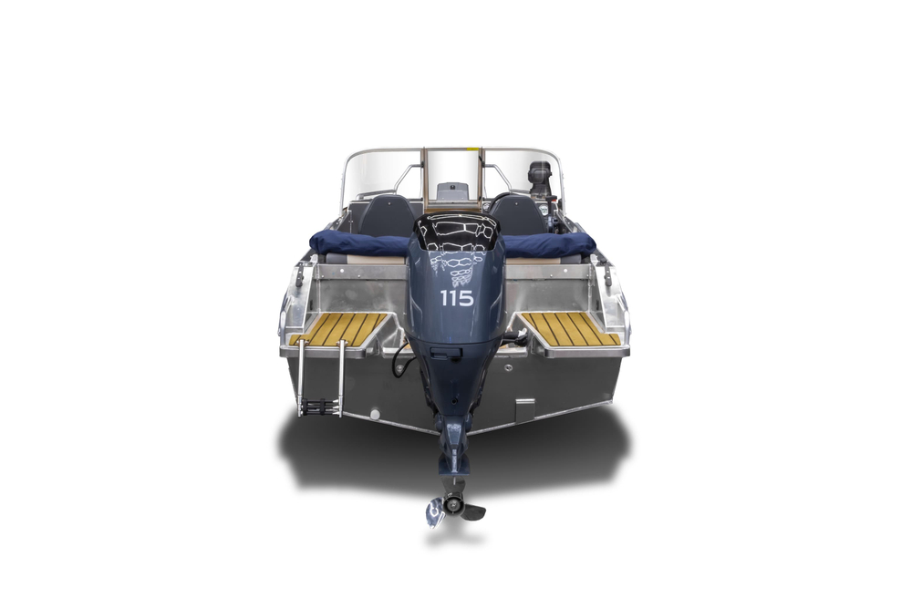 Комплект Алюминиевая лодка (катер) Mikatsu (Микатсу) 590 (Z99) Sport + мотор Hidea HDEF 115 FEL-T EFI