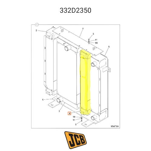 Радиатор КПП JCB 332/D2350, 332-D2350, 332D2350