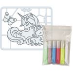 Набор для творчества ЛУЧ, краски по стеклу с трафаретом "Единорожки", 6 цветов, 5 мл, 30С 1920-08