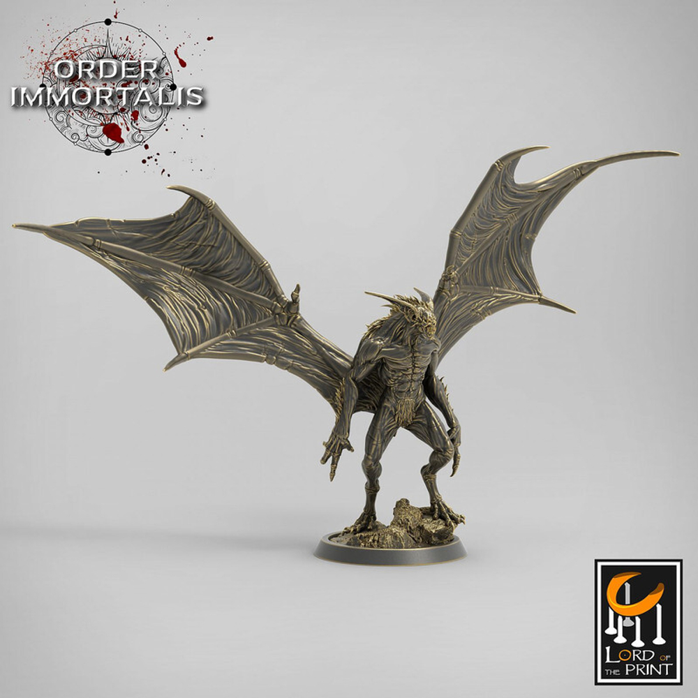Flying Vampire Вампир Дампир стрига упырь кровосос монстр миниатюра для dnd, днд, pathfinder, фентези, Настольная игра, НРИ, Варгейм, РПГ