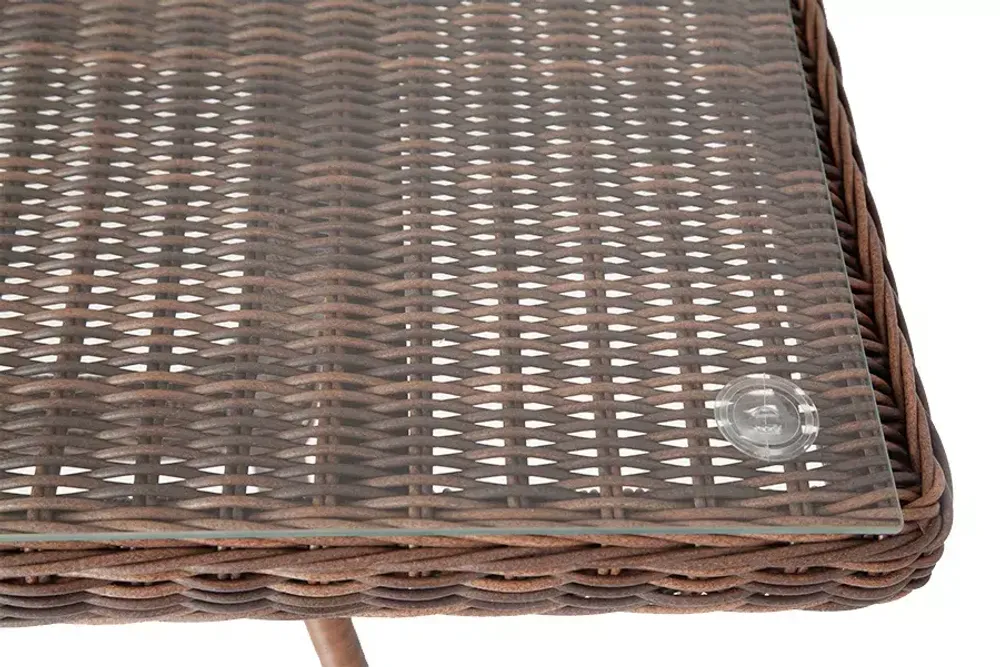 "Латте" плетеный стол из искусственного ротанга 200х90см, цвет коричневый