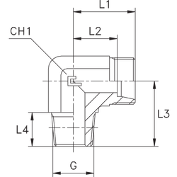 Штуцер FC90 DS25 BSPT 1 (корпус)