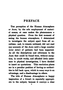 The human atmosphere. Or, The aura made visible by the aid of chemical screens | Walter John Kilner