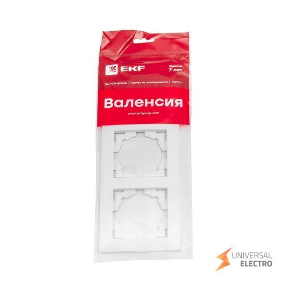 Валенсия рамка 3-местная белая EKF PROxima