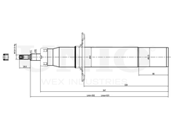 Амортизатор газовый передней подвески UNIO SAB-10736