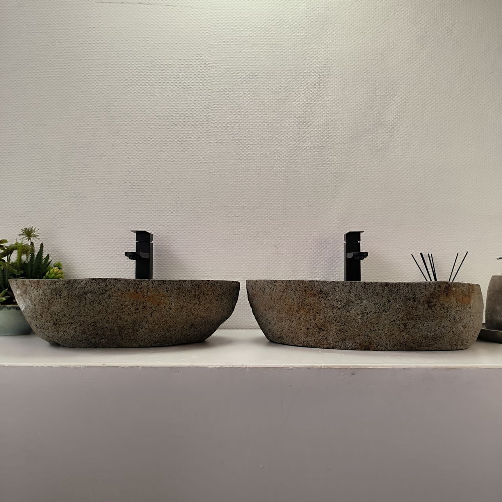 Раковина из речного камня RS63840 56*44*15 2шт 0127
