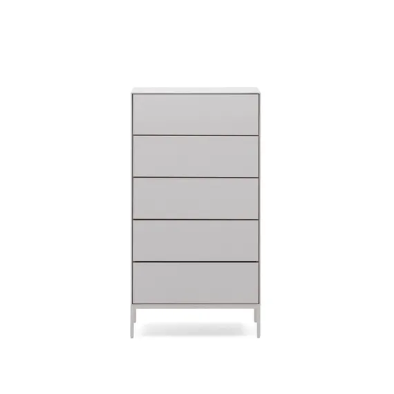 Vedrana Комод с 5 ящиками белый лак 60 x 114 см