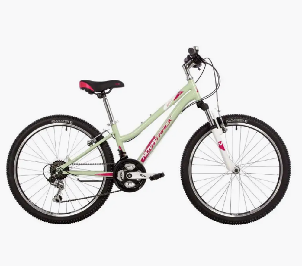 Велосипед NOVATRACK 24" JENNY PRO сталь 12'', мятный, 18 скор.TY21/TS-38/TZ500/SG-6S, V-brake