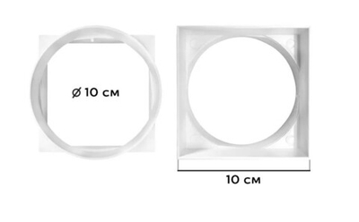 Переходник с квадрата 90х90 мм на круг D100