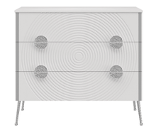 Комод "Zara" белая серебро