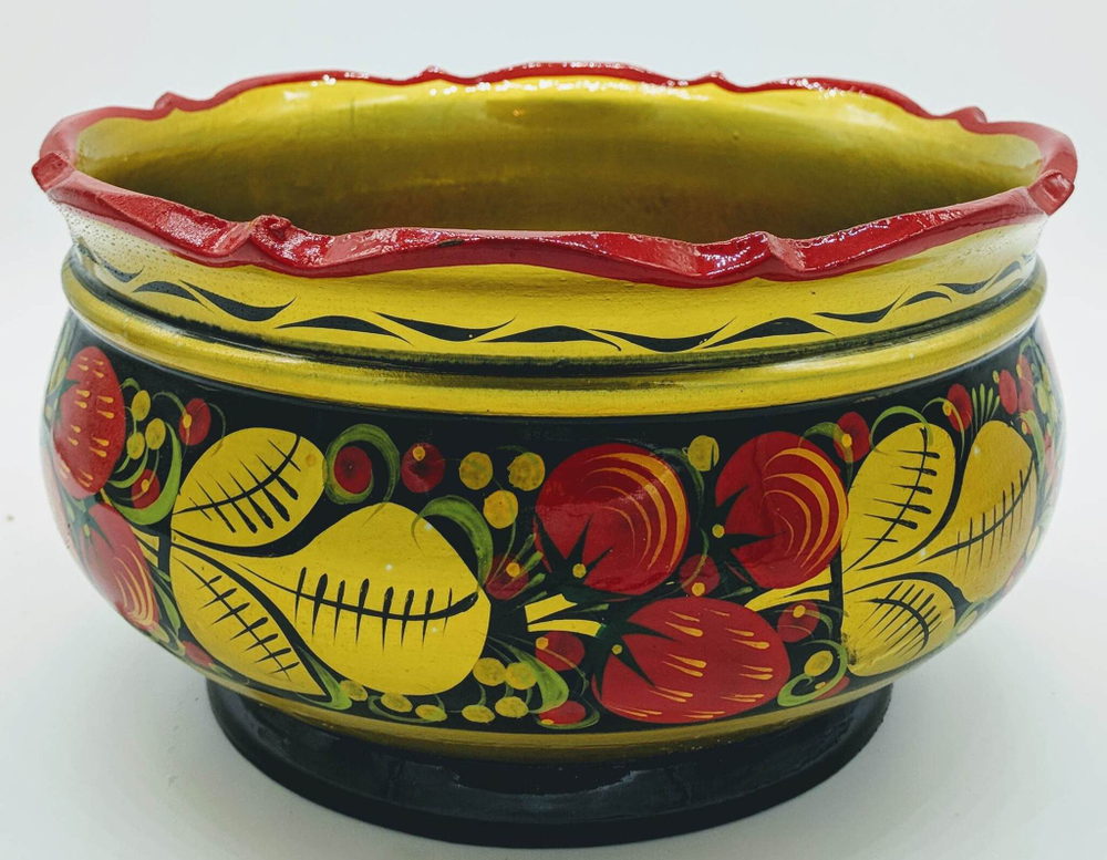 Чашка "Хохлома" резная